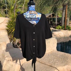 Roz & Ali Black Blouse - Large